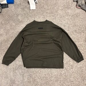 Essentials Men's Dark Green Crewneck long sleeve